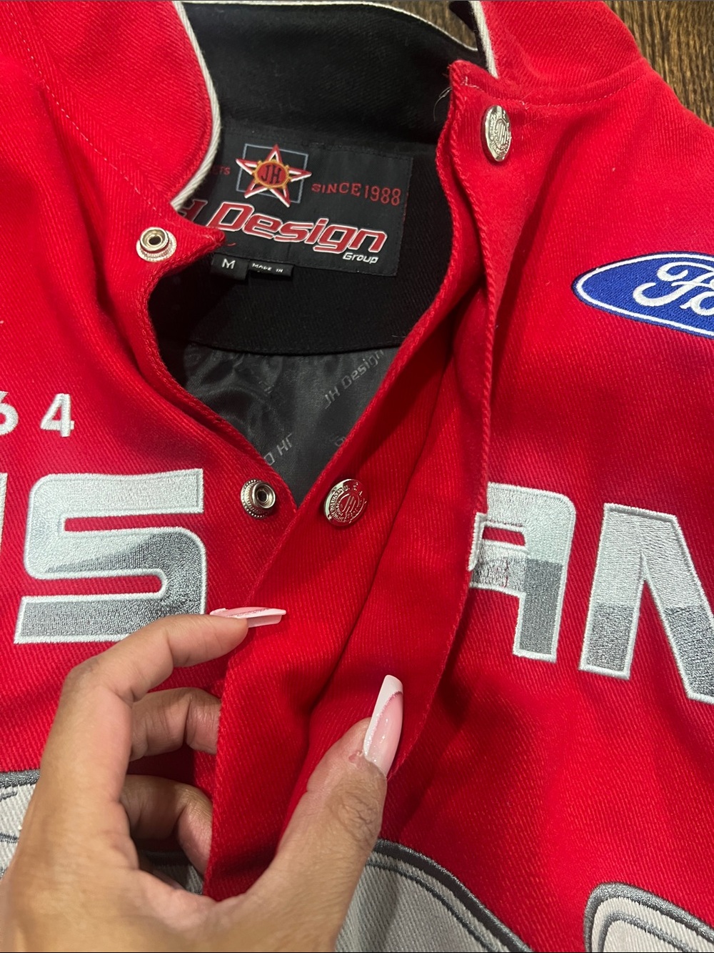 Ford Mustang Red Racing Jacket - Picture 8 of 9